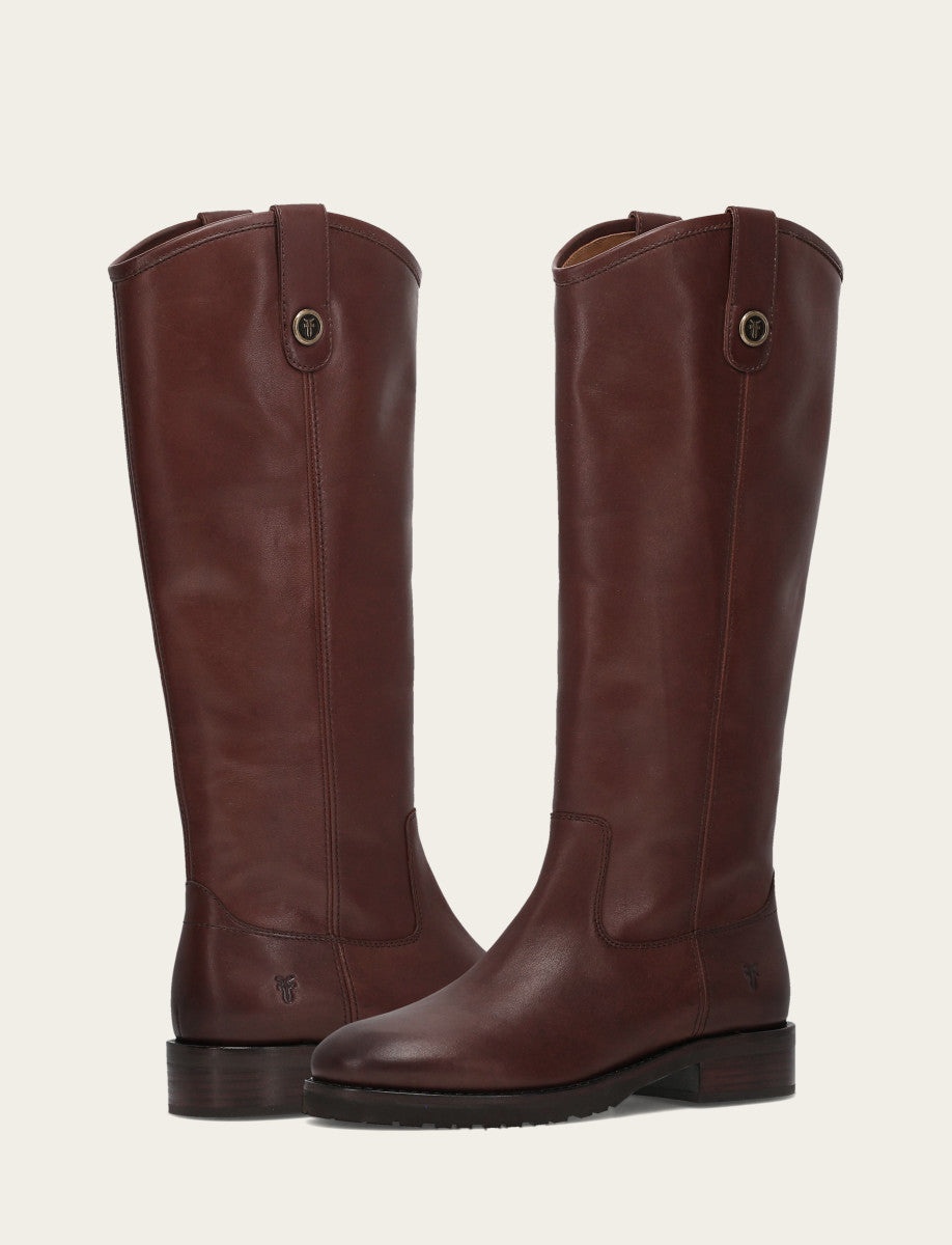 Women's Brown Melissa Lug Button Tall Boot