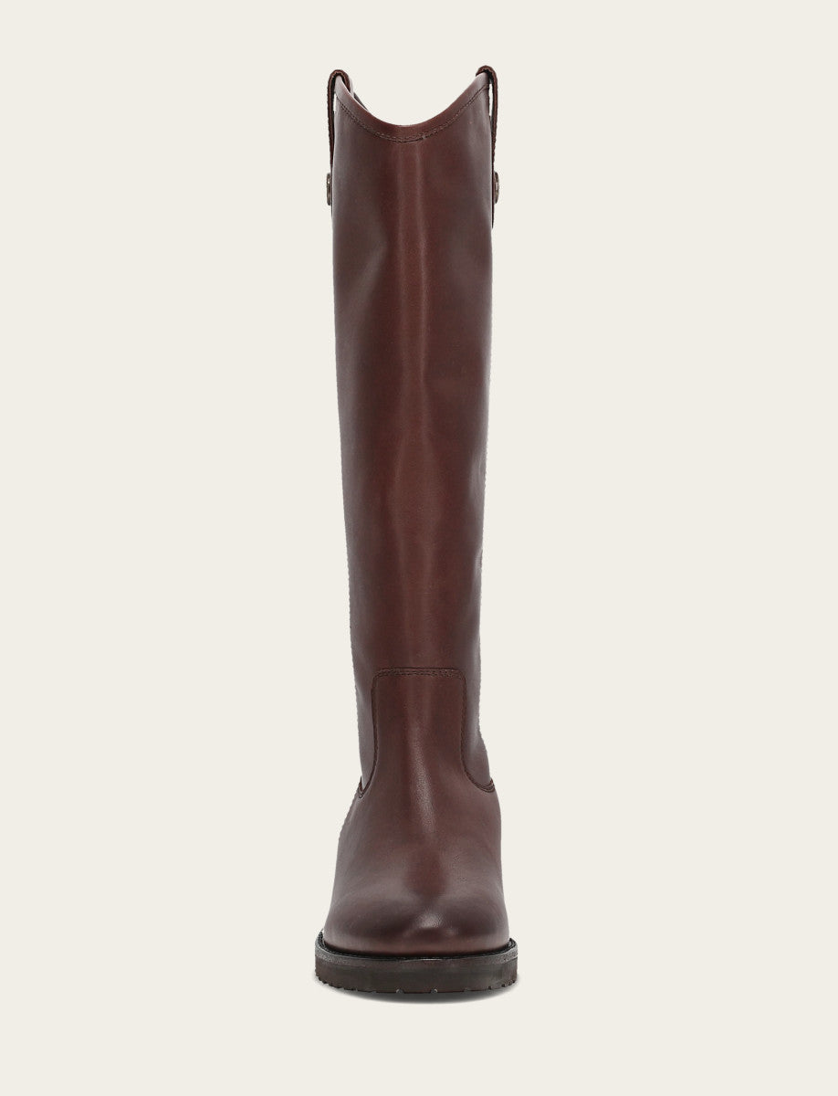 Women's Brown Melissa Lug Button Tall Boot