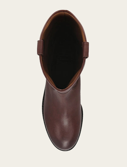 Women's Brown Melissa Lug Button Tall Boot