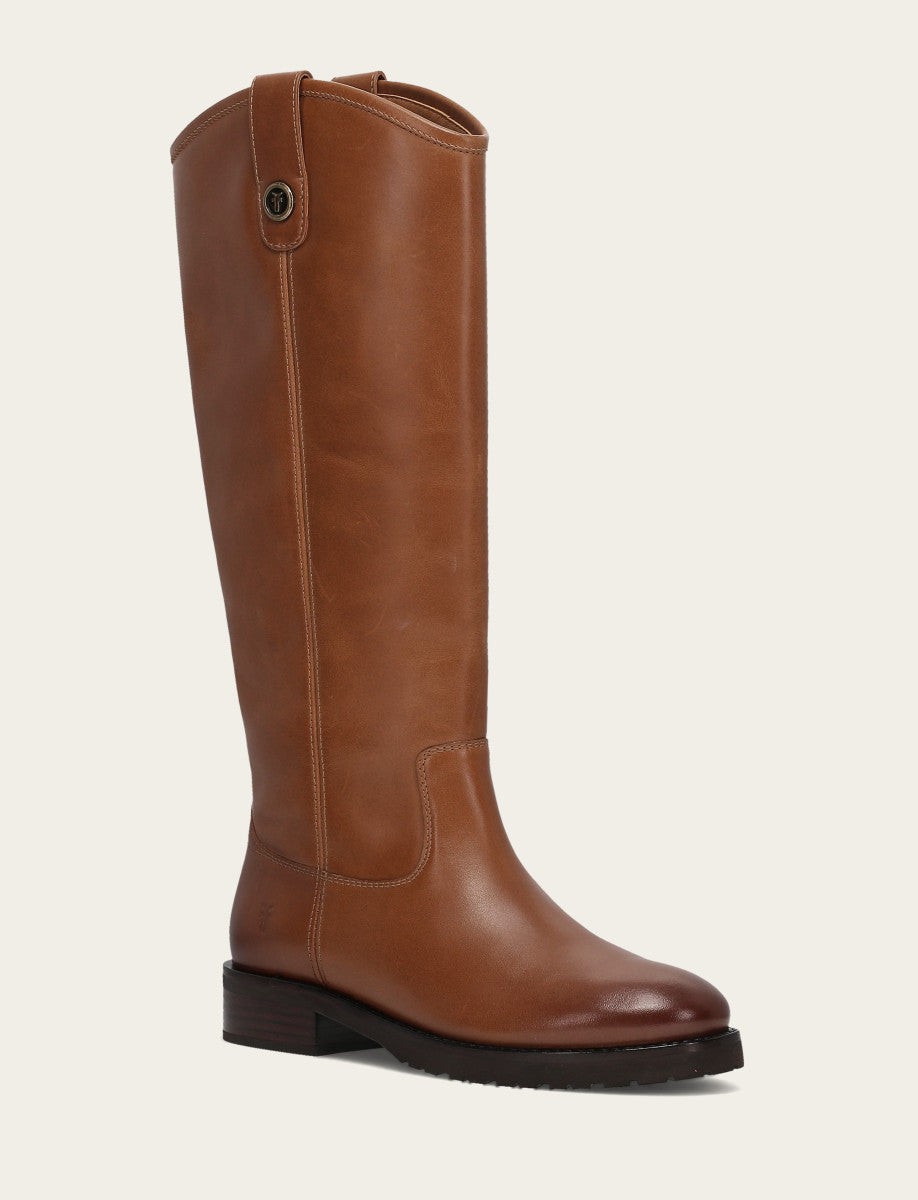 Women's Tan Melissa Lug Button Tall Boot
