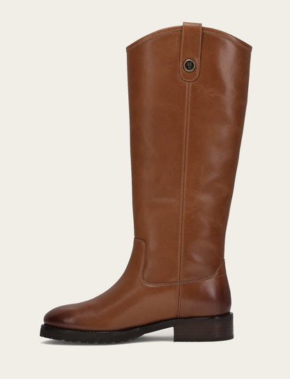 Women's Tan Melissa Lug Button Tall Boot