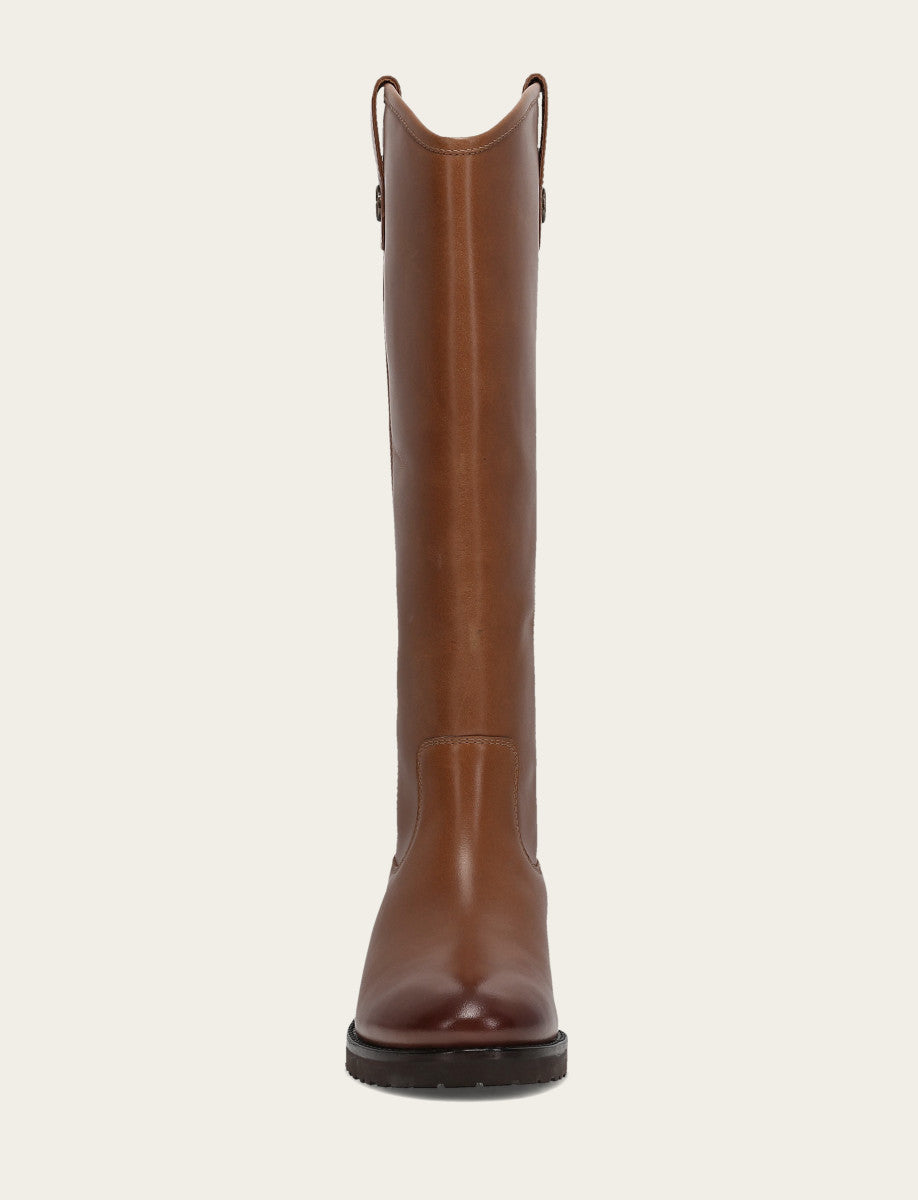 Women's Tan Melissa Lug Button Tall Boot