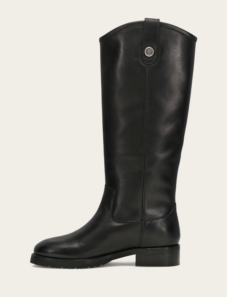 Women's Black Melissa Lug Button Tall Boot