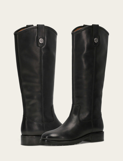 Women's Black Melissa Lug Button Tall Boot
