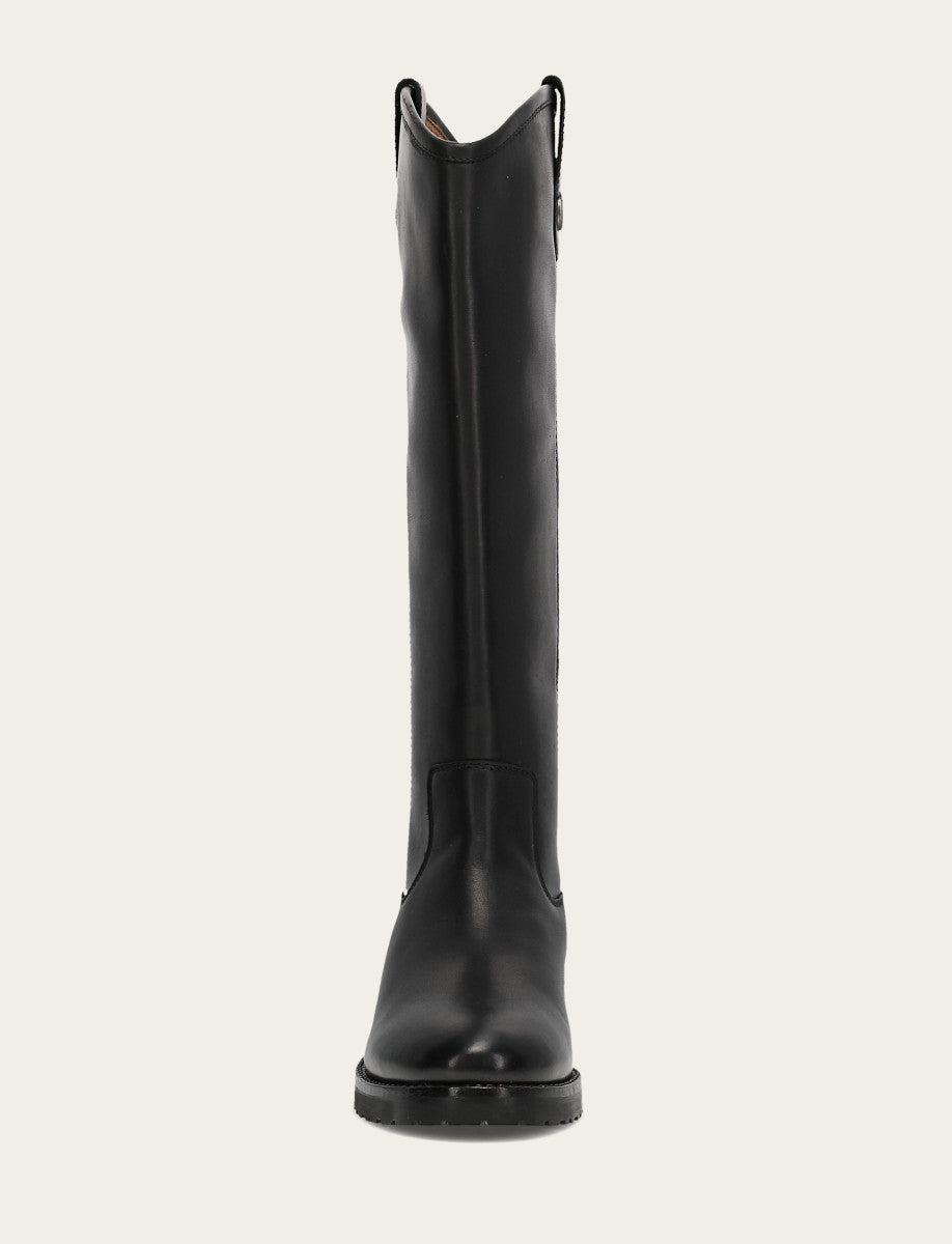 Women's Black Melissa Lug Button Tall Boot