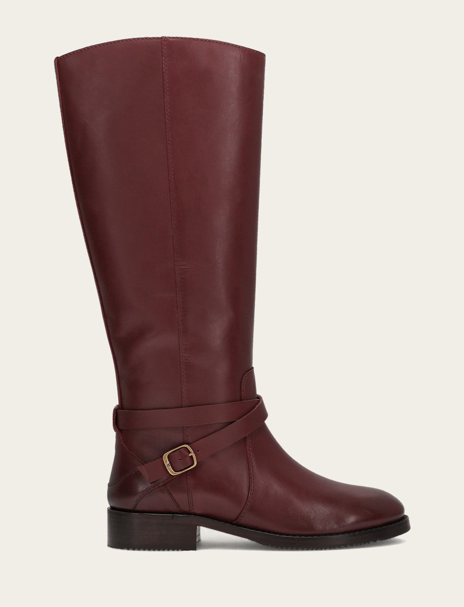 Women's Merlot Melissa Belted Riding Boot