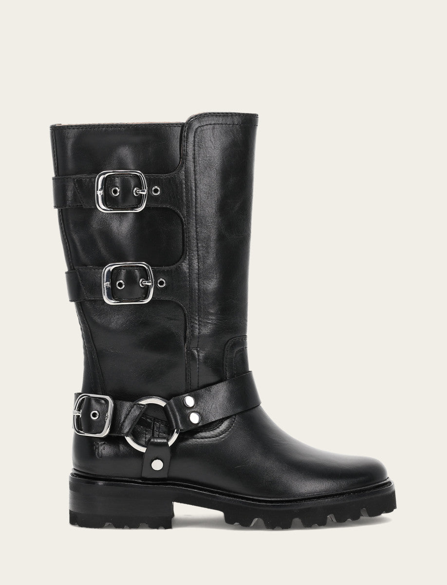 Women's Black Olivia Moto Mid Boot