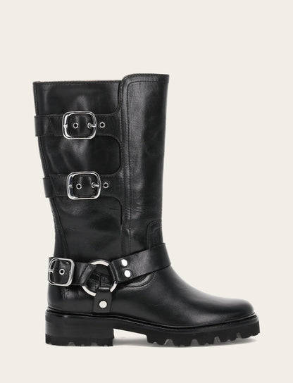 Women's Black Olivia Moto Mid Boot