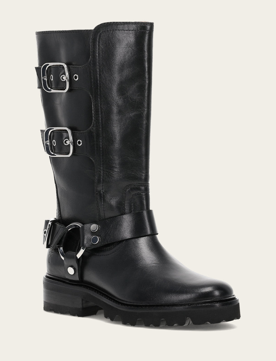 Women's Black Olivia Moto Mid Boot