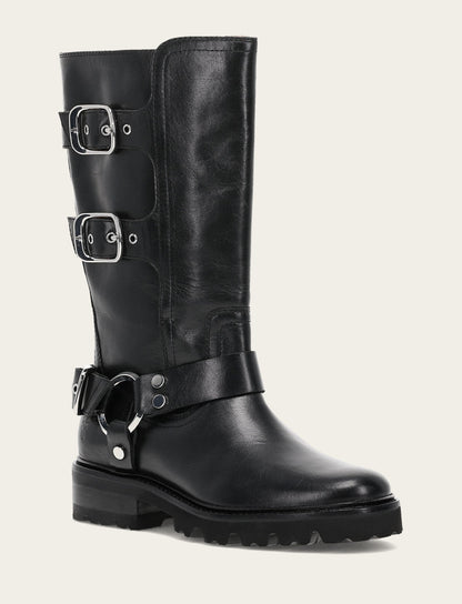 Women's Black Olivia Moto Mid Boot