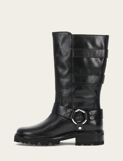 Women's Black Olivia Moto Mid Boot
