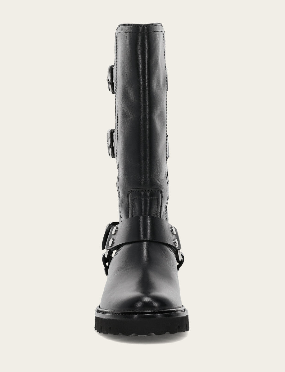 Women's Black Olivia Moto Mid Boot