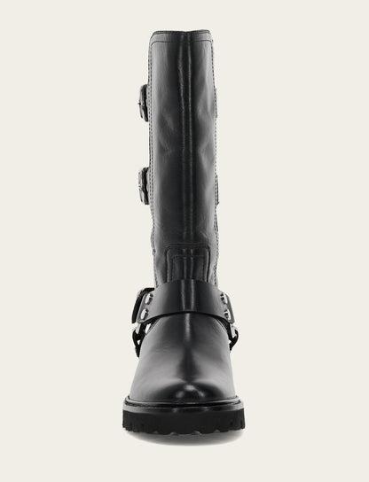 Women's Black Olivia Moto Mid Boot