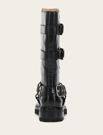 Women's Black Olivia Moto Mid Boot