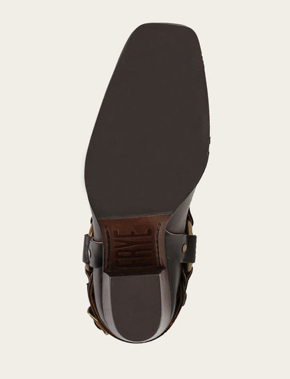 Women's Dark Brown Shiloh Harness Belted Boot