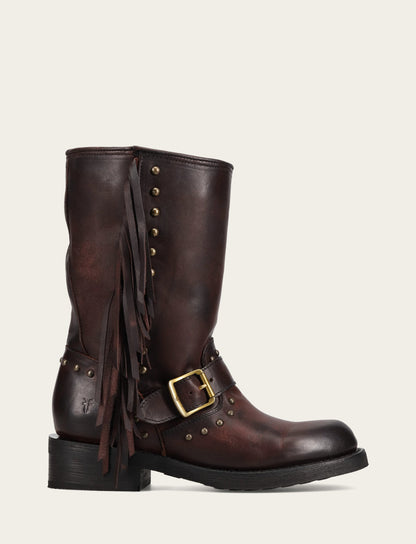 Women's Cherry Lacquer Viv Fringe Engineer Boot