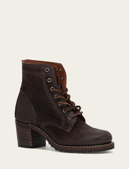 Women's Dark Brown Sabrina 6G Lace Up Boots
