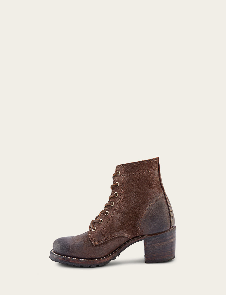Women's Dark Brown Sabrina 6G Lace Up Boots
