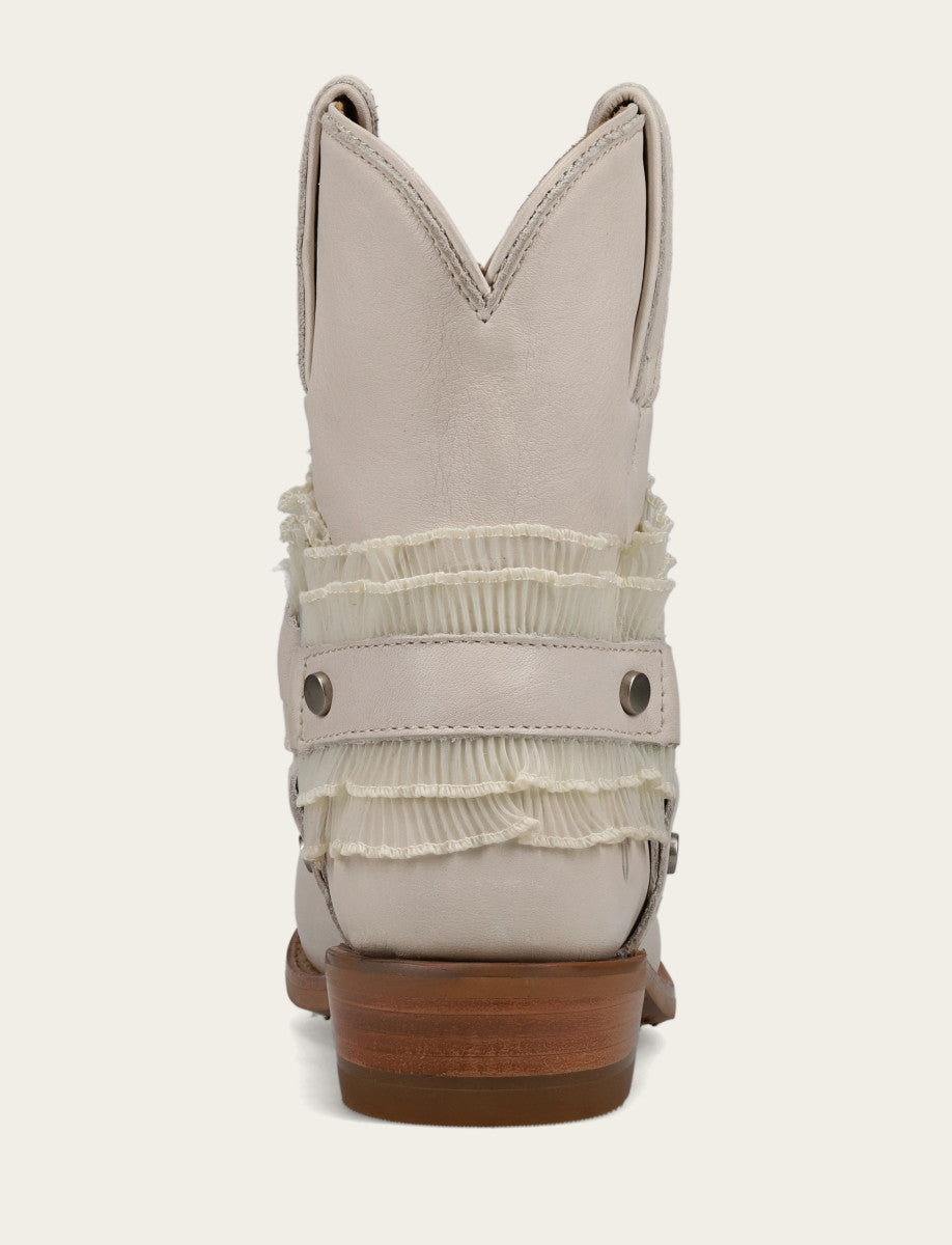 Women's Ivory Billy Harness Ruffle Boots