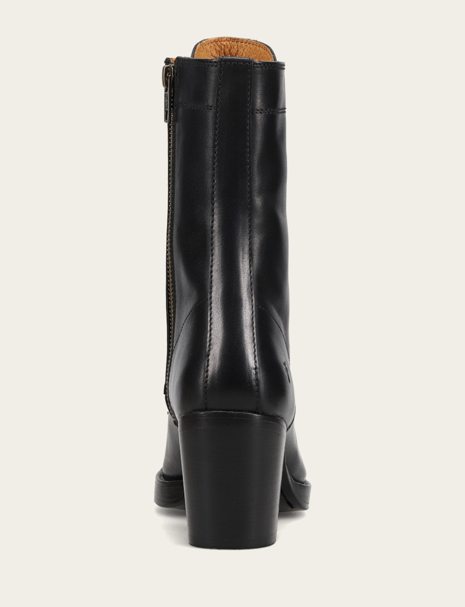 Women's Black Jean Lace Up Boot