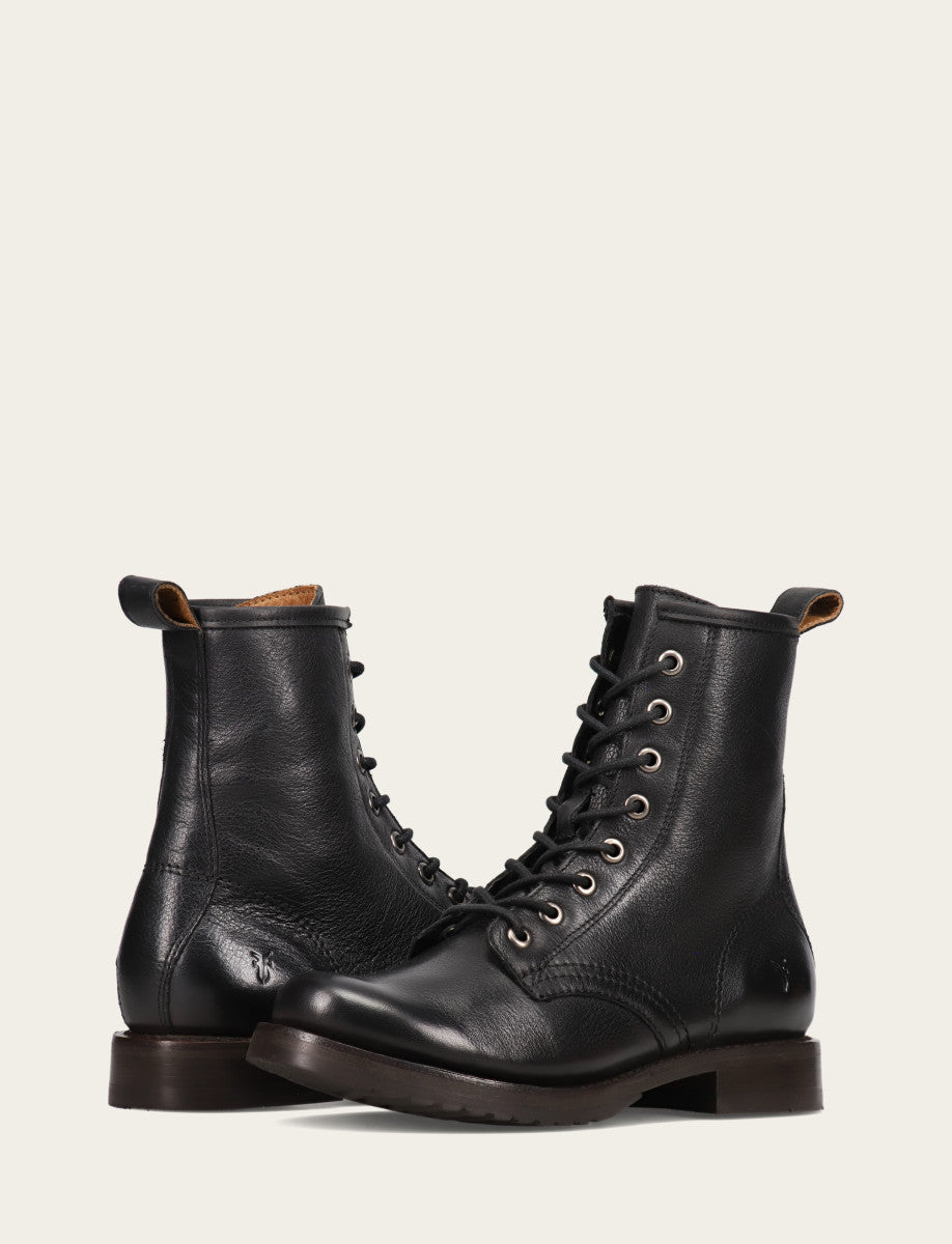 Women's Black Veronica Flex Combat Booties