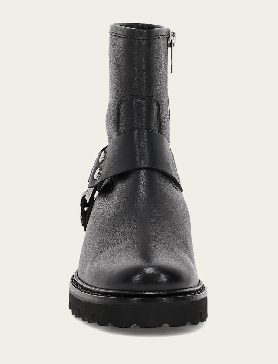 Women's Black Olivia Harness Short Booties