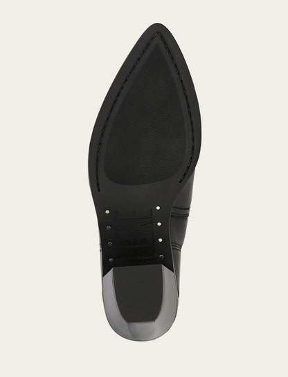 Women's Black Sara Wingtip Stud Boot