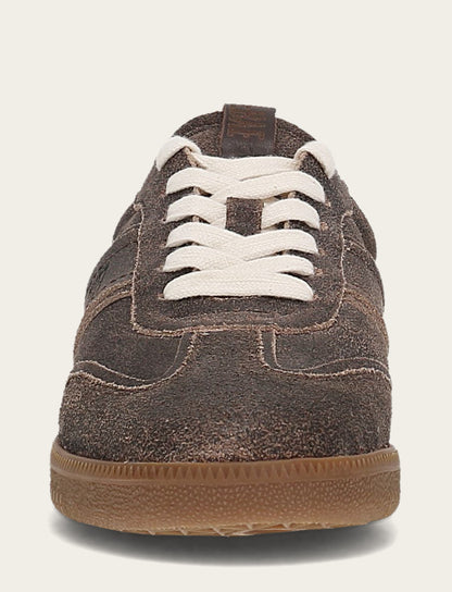 Women's Dark Truffle Milly Low Lace Shearling Sneaker