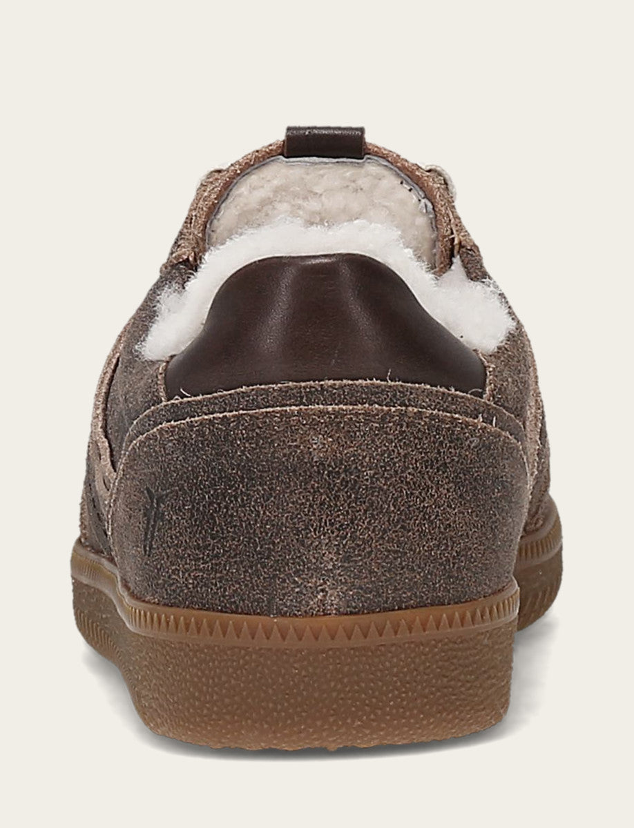 Women's Dark Truffle Milly Low Lace Shearling Sneaker