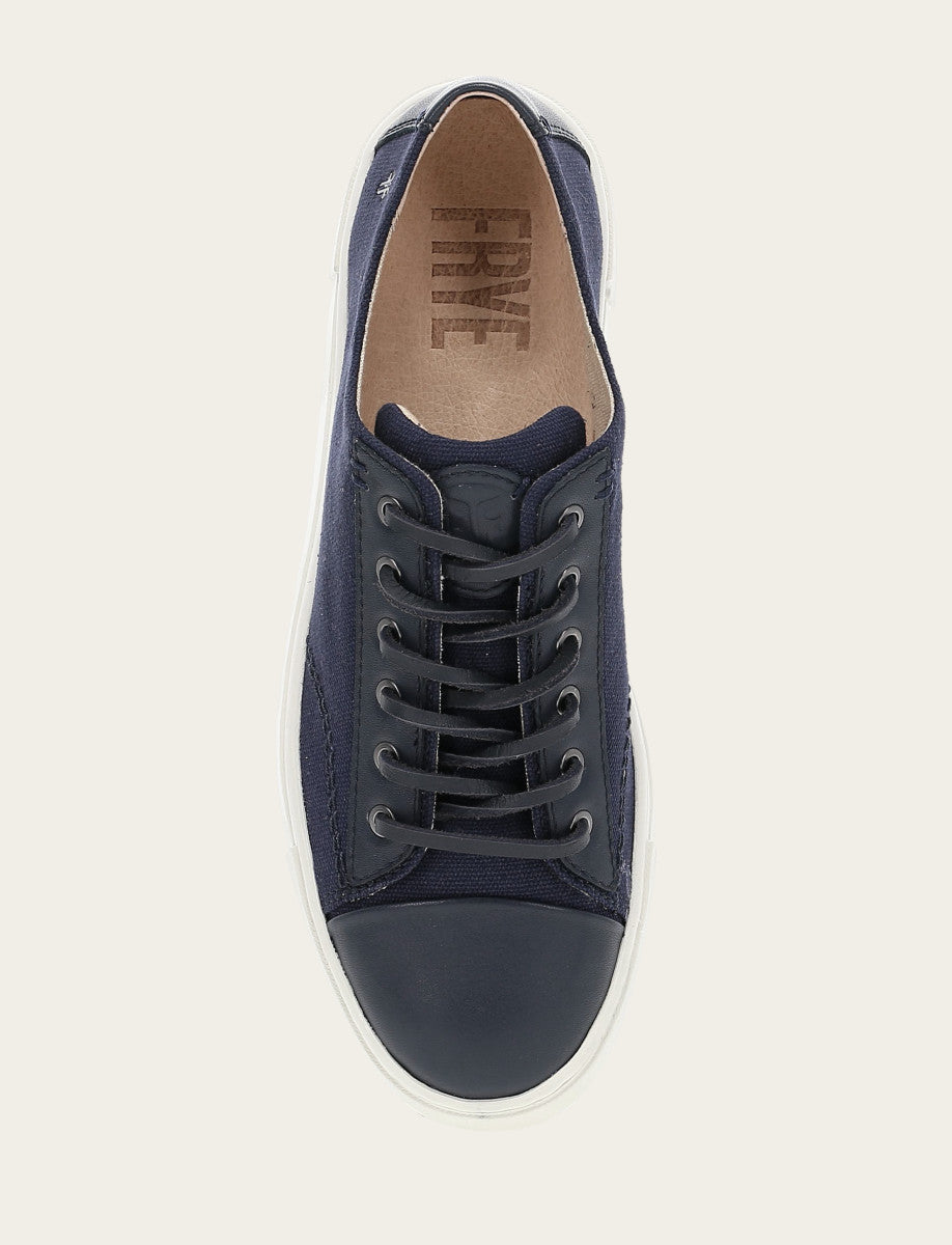Women's Navy Ivy Canvas Low Lace Sneakers