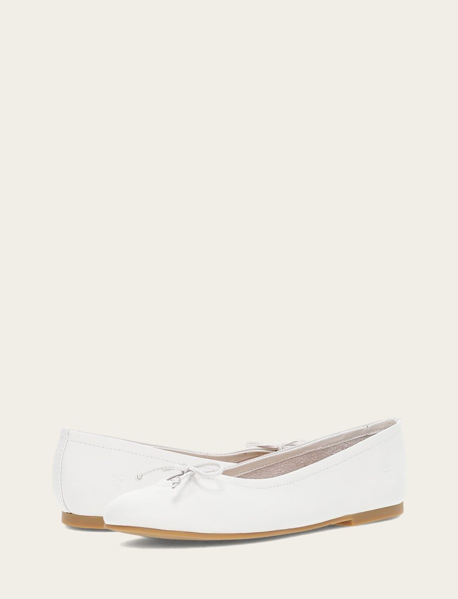 Women's White Emma Ballet Flats