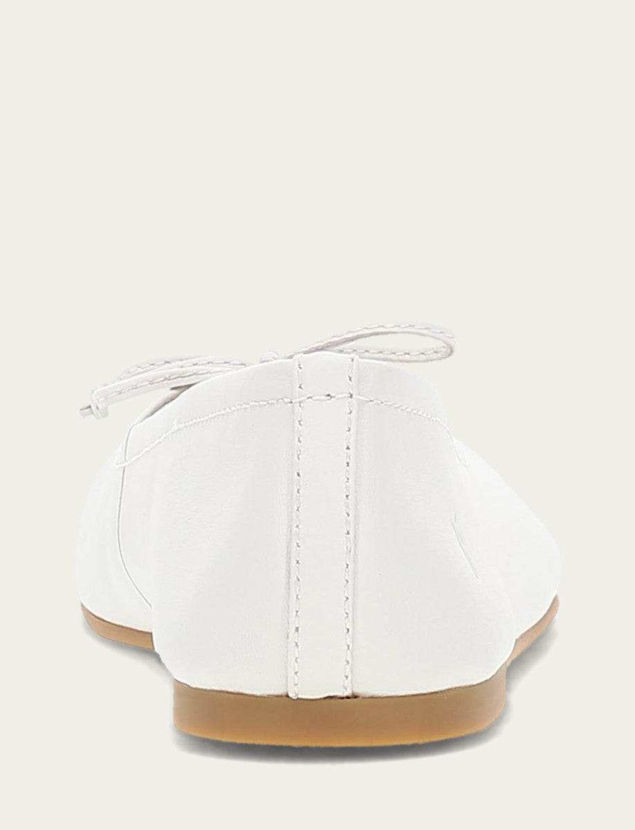 Women's White Emma Ballet Flats