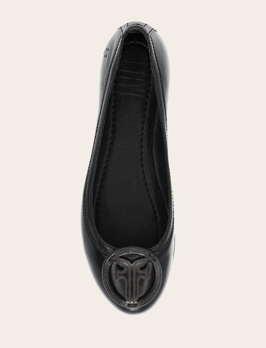 Women's Black Carson Logo Ballet Flats