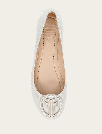 Women's Ivory Carson Logo Ballet Flats