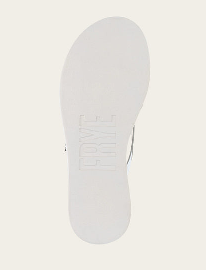 Women's Silver Maya Buckle Thong Sandals