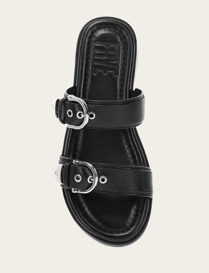 Women's Black Maya Buckle Sandals