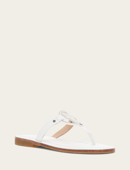 Women's White Taylor Logo Sandals