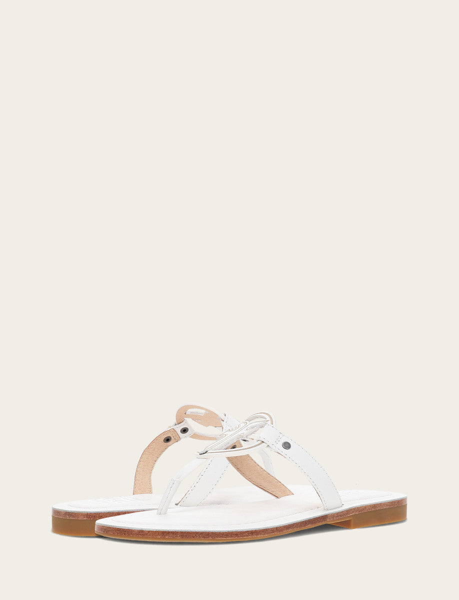 Women's White Taylor Logo Sandals