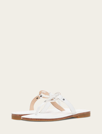 Women's White Taylor Logo Sandals