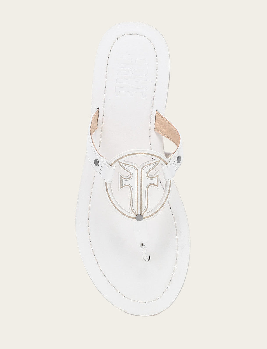 Women's White Taylor Logo Sandals