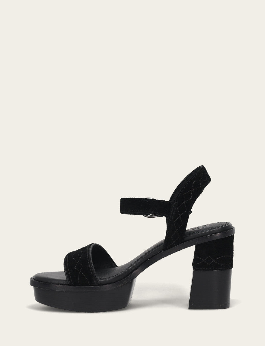 Women’s Black Pipa Woodstock Sandals