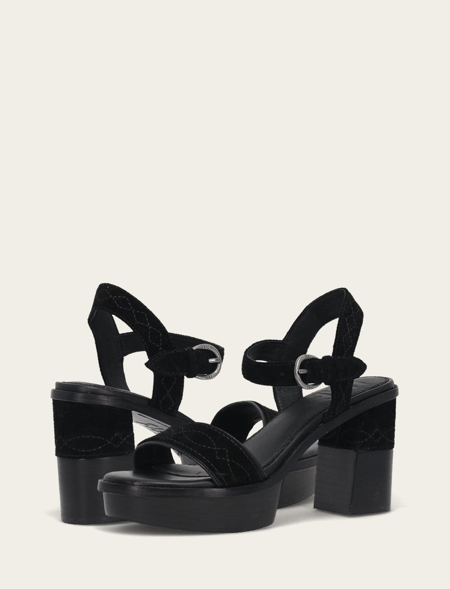 Women’s Black Pipa Woodstock Sandals