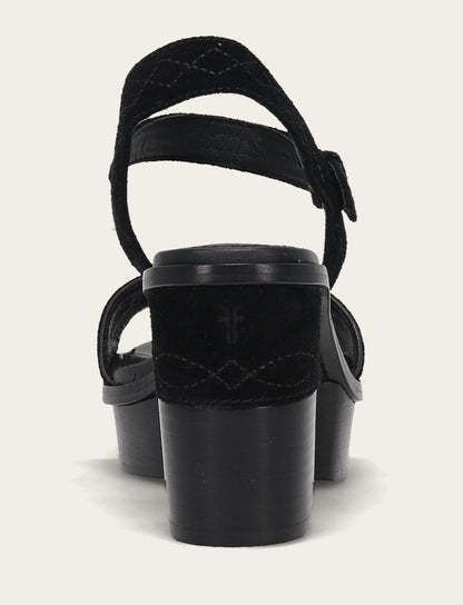 Women’s Black Pipa Woodstock Sandals