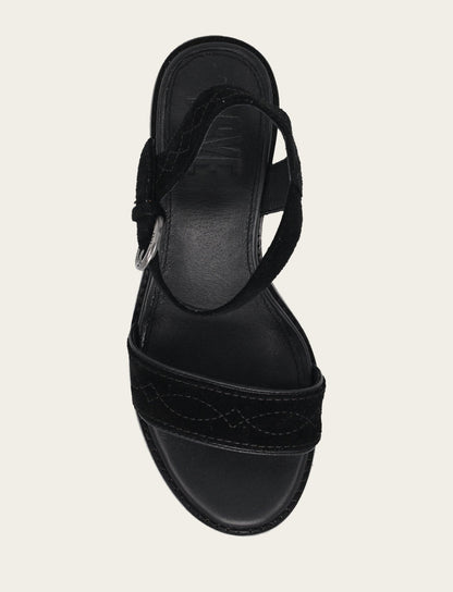 Women’s Black Pipa Woodstock Sandals
