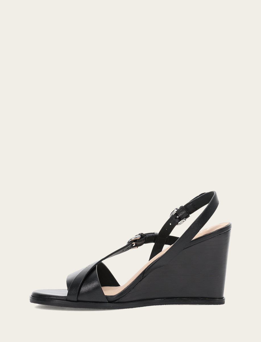 Women's Black Rachel Buckle Sandals
