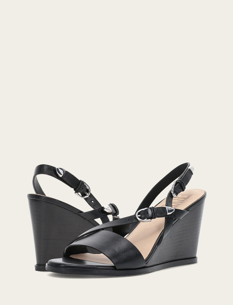 Women's Black Rachel Buckle Sandals