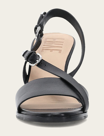 Women's Black Rachel Buckle Sandals