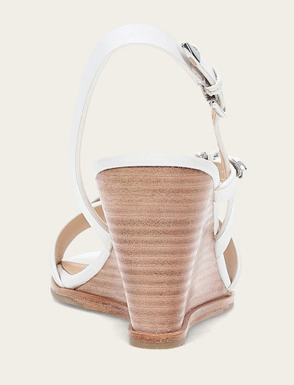 Women's White Rachel Buckle Sandals
