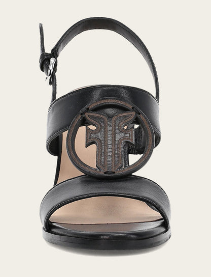 Women's Black Rachel Logo Sandals