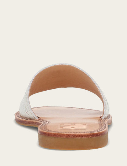 Women's White Ava Woodstock Slide Sandals